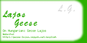 lajos gecse business card